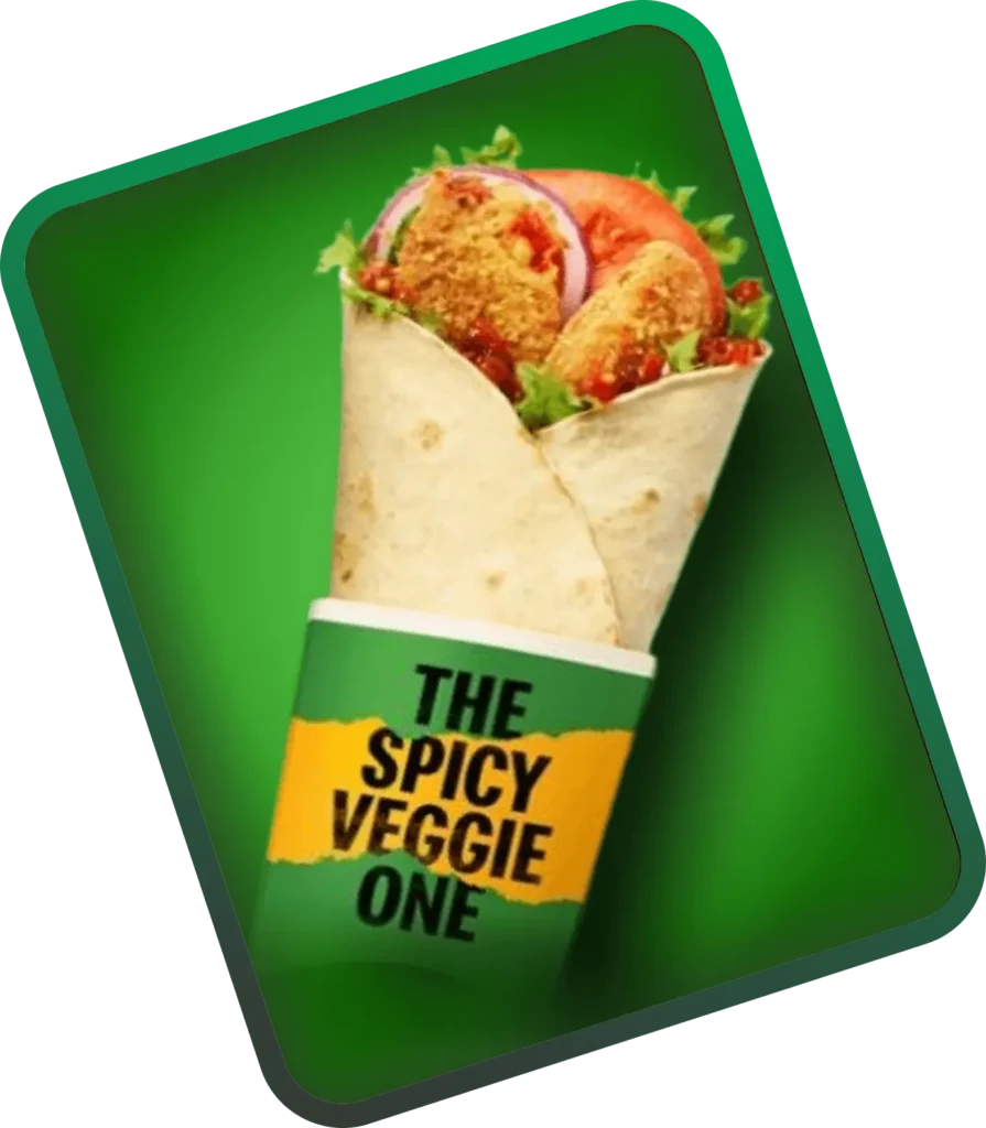 the spicy veggie one wrap of the day